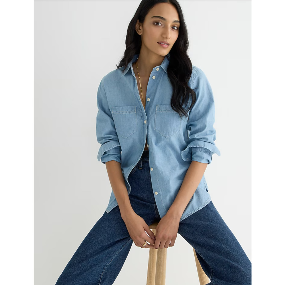 NWT J. Crew Classic Fit Chambray Shirt